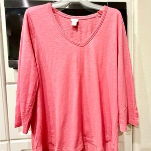 Chico's Coral Knit Top